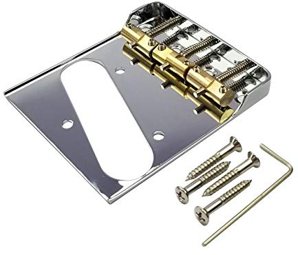 Telecaster - Ponte cromato con selle in ottone compensato e lati tagliati per chitarra Fender Tele