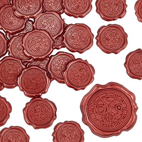 craspire 25 STÜCK Klebende Wachssiegel-Aufkleber, Selbstklebende Siegellack-Stempeluhr-Aufkleber Zum Versiegeln von Briefumschlägen, Geschenkverpackungen, Scrapbooking