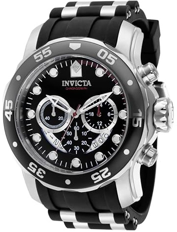 Invicta Pro Diver Orologio da Uomo in acciaio inossidabile con movimento Quarzo - 48mm, Argento/Grigio