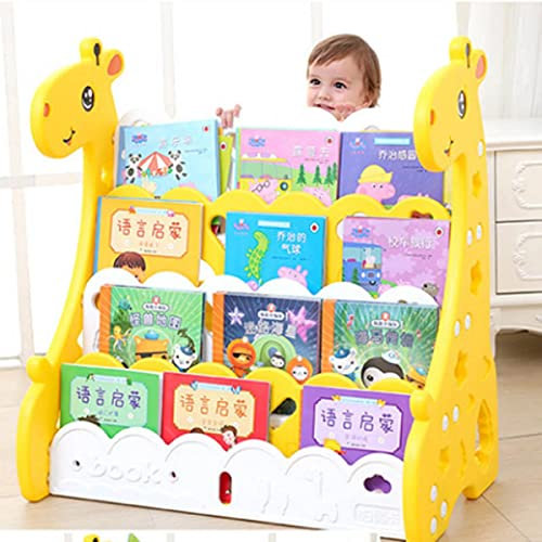 Beyo Living Kinder Bücherregal-Bücherregal für Kinder - Klassisches Design Bücherregal - Bücherregal für Kinder-Bücherregal - 4 lagig - für Kinderzimmer - Spielzimmer - Schule - Rezeption- Blau