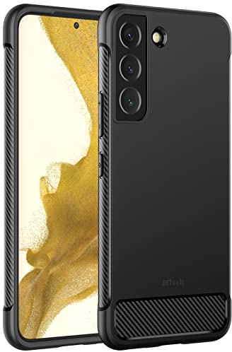 JETech Dünne Hülle Kompatibel mit Samsung Galaxy S22+ / S22 Plus 5G 6,6, Dünne Handyhülle mit Stoßdämpfung und Kohlefaser Design (Schwarz)