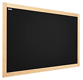 ALLboards Kreidetafel mit naturlackierten Holzrahmen 120x90cm, Schwarz, Schreibtafel, Kreide, Schreibtafel zum Aufhängen, Tafel gastronomie, Wand Tafel Holz, Kreidetafel wand