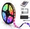 Tubiaz 5m LED Strip RGB 5050 LED Streifen, Farbwechsel LED Band mit 24 Tasten Fernbedienung, Dimmbar, 12V 150 LEDs, Selbstklebend LED Strips, Flexibel LED Lichtband für Haus Schlafzimmer TV Küche