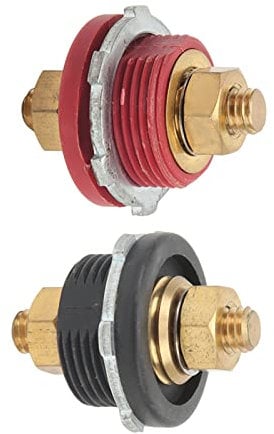 Battery terminal, 3/8in Battery Terminal Connector Thru Stud 250A Battery Charger Post for Car RV Boat Yacht(Red (Positive))(Red (Positive))