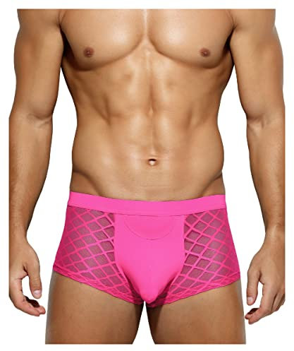 Casey Kevin Boxer Transparent Homme Mesh Boxershorts sous-Vêtement Shorty Caleçon