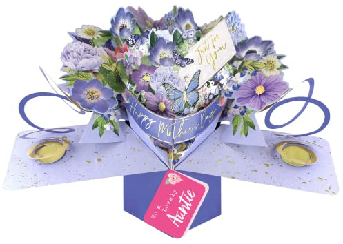 To A Lovely Auntie Floral Pop Up Happy Mother's Day Card 3D Greeting Cards POP028M23