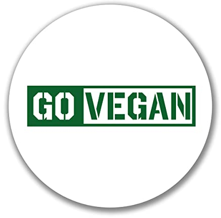Huuraa Aufkleber Go Vegan Modern Geschenk 10cm Sticker Go Vegan Geschenkidee