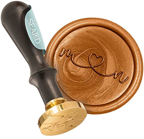 SEALED® Personalisierter Siegelstempel mit Wunschinitialen für Hochzeit und besondere Anlässe - Eleganter Wachssiegel Stempel mit 2 Buchstaben