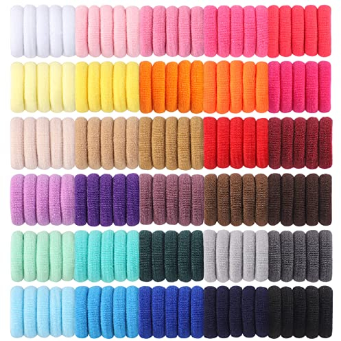 Jollybows 300 Stück Haargummis Mädchen, Bunt Kleine Elastische Zopfgummis Mini Haarschmuck für Baby Mädchen Kinder Kleinkind (1 Zoll / 2,5 cm 30 Farben)