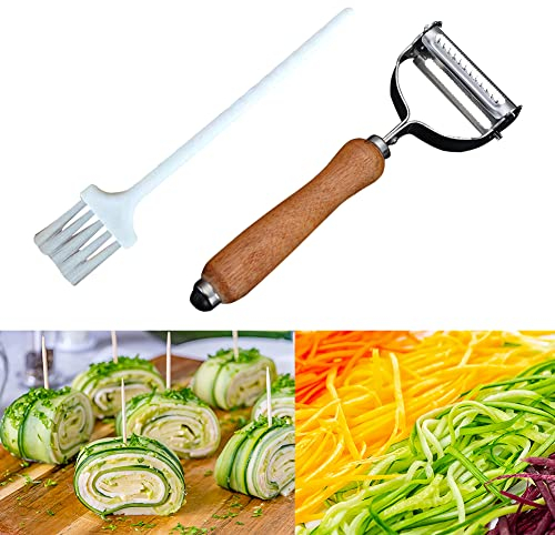 Gemüseschäler, Julienne Gemüseschäler, Gemüse- und Obstschäler, 3 in 1 Multifunktions-Rotationsschäler, Edelstahlklingen, Schwenkschäler, Rotationsschäler, Karotten, Kartoffeln, Kartoffeln