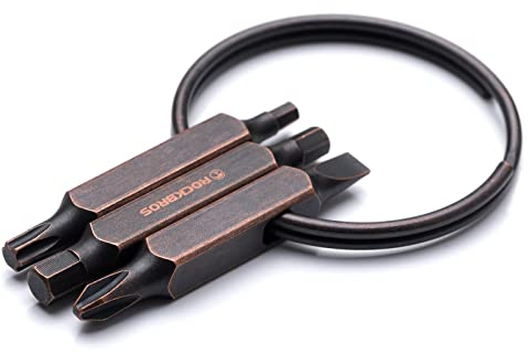 ROCKBROS Road to Sky Fahrrad Multifunktionswerkzeug Reparatur Werkzeug - Schlüsselanhänger 6 in 1 Multitool Retro Tragbar für Reisen Radfahren