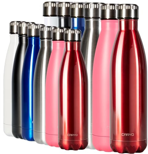 CARYO Trinkflasche Edelstahl Trinkflasche Thermosflasche 750ml Metall Thermosflasche 500ml Trinkflasche Wasserflasche Edelstahl Stainless Steel Water Bottle Isolierflasche 750ml auslaufsicher