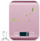 Balance de cuisine numérique rechargeable par USB - 10 kg/1 g - Balance de cuisine avec écran LED et fonction tare - Balance de cuisine numérique pour la pâtisserie et la cuisine, les foires (rose)
