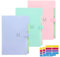 KONVINIT 3 pack trieur a4 organiseur document classeurs extensibles à 5 pochettes avec étiquettes, format A4 pour documents avec séparateurs pour bureau, école, maison