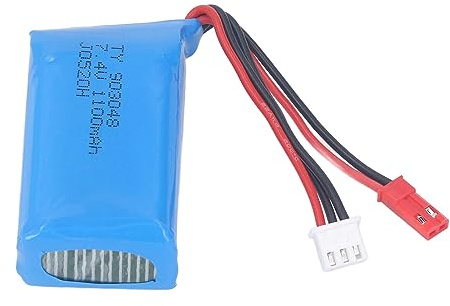 Batterie RCBatterie de Bateau RCBatterie de Bateau Télécommandée 1100 MAH, Contrôle de Batterie 7,4 V 1100 MAH Batterie de Véhicule élevée Batterie de Bateau RCBatteries de