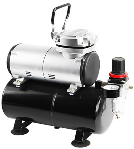 FresQa Low Noise air Compressor Small Oil-Free Portable Silent Piston Compressor,Black