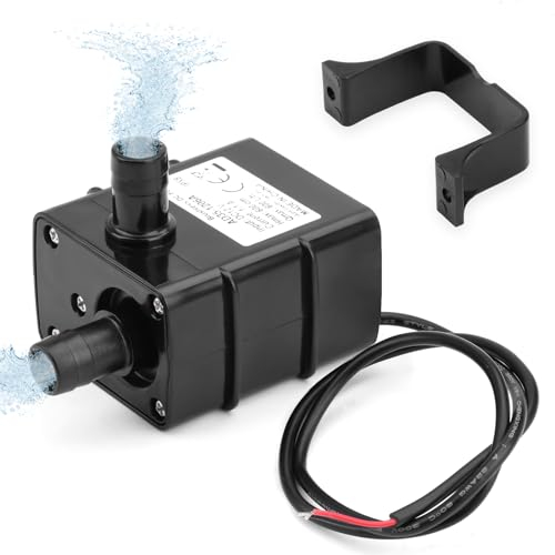 Aideepen Bomba de agua sumergible sin escobillas, ultra silenciosa, CC 12 V, 13,2 W, 600 l/h, con cable de 1.5 pies, cabezal alto de 6 m para estanque, acuario, jardín