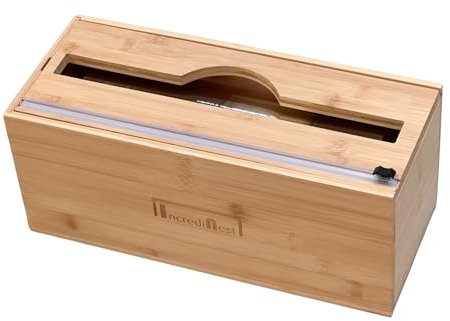 Generic Incredinest extra großer Folien- und Folienspender mit Schneider, Bambus