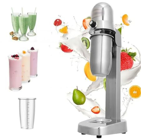180W Milkshake Maker, 18000RPM Electric Juice Blender With Cup, Heavy-Duty Stainless Steel Drink Mixer Smoothie Machine for Milk Tea Shop, Home, Commercial