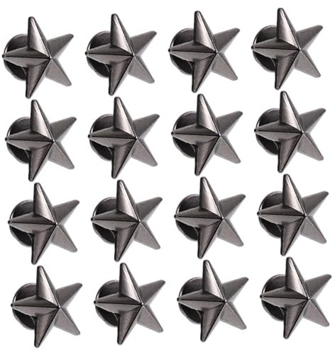 SEWOART 50stücke Legierung Stern Nieten Mit Punk Spikes Für Kleidung Und Taschen Diy Lederhandwerk Zubehör Robuste Und Haltbare Verschlüsse Für Jacken Hüte Und Taschen