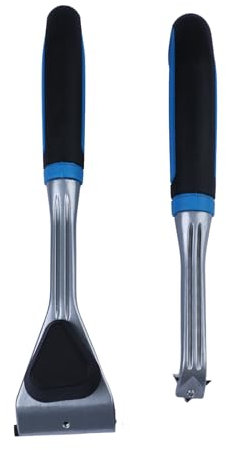Set di 2 raschietti in carburo di tungsteno, resistenti, con manico e raschietto triangolare, per raschiare la vernice degli angoli, sostituisce Bahco 625 e Bahco 665