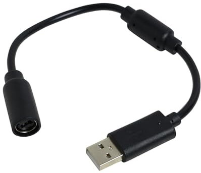 Cavo USB Breakaway per Xbox 360 25cm, Adattatore Controller per PC e Console, Compatibile con Controller Cablati Xbox 360, Resistente e Facile da Usare, Protezione Contro Strappi Accidentali
