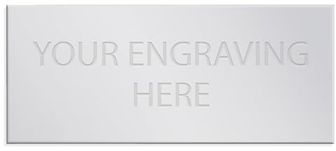 TROPHIESPLUSMEDALS Silver Engraving Plate Square Cut - (89 x 38MM)