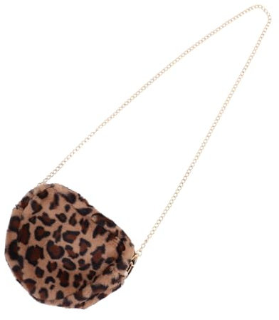 LIFKOME 1stk Herzförmige Umhängetasche Geldbörse Die Handtasche Der Frau Körper Umhängetasche in Herzform Flauschige Leopardentasche Umhängetaschen Für Damen Im Trend Frauen Khaki Plüsch