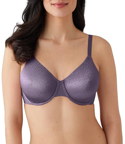 Wacoal Women's Back Appeal Seamless Unlined Underwire Bra Full Coverage, Montana Grape, 40DD