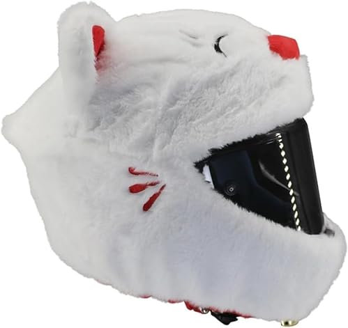 CAJUCA Helmüberzug Motorrad, Motorradhelmüberzug, Plüsch-Integralhelm-Schutzhülle, Motorradhelm-Hut, Lustige Helmdekoration (Helm Nicht Im Lieferumfang Enthalten)(46)