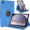 360° Rotating Case Cover for Samsung Galaxy Tab A9 8.7-inch, Black Leather-Style Flip Stand (SKY BLUE)