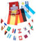 INOOMP 32 Saiten WM-String-Flagge Wimpel dekorativ im Außenbereich Banner-Flagge Dekorationen Forderung Fahnen Ammer Länderflaggen Flaggen der Welt Polyester Colorful