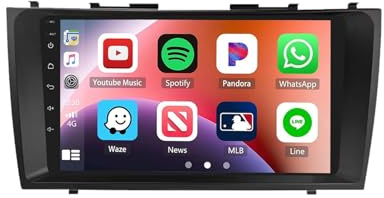 Radio Macchina Touch Screen per Aurion 2006-2011 Car Radio con Bluetooth Vivavoce, con Hd Touch Screen Supporta Navigazione, Bluetooth, 8 Nucleo 8G+256G