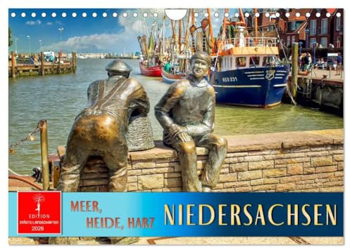 Niedersachsen - Meer, Heide, Harz (Wandkalender 2026 DIN A4 quer), CALVENDO Monatskalender: Eine visuelle Reise durch das facettenreiche Bundesland.