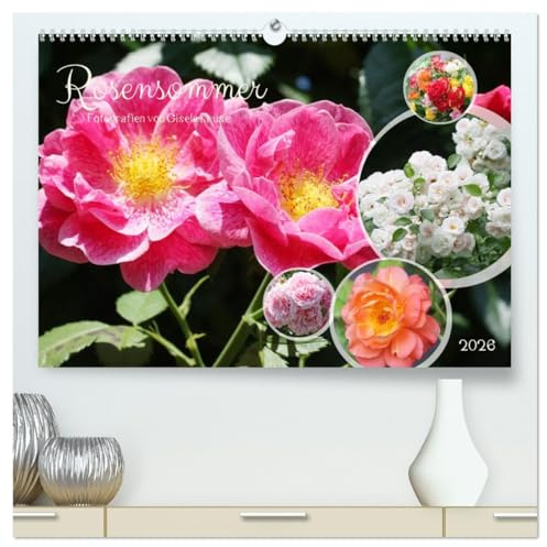 Rosensommer (hochwertiger Premium Wandkalender 2026 DIN A2 quer), Kunstdruck in Hochglanz: Rosen erstrahlen in ihrer sommerlichen Pracht (CALVENDO Natur)
