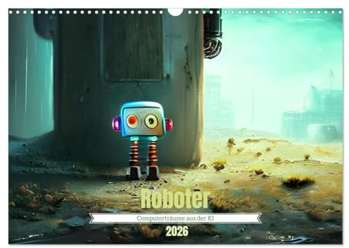 Roboter - Computerträume aus der KI (Wandkalender 2026 DIN A3 quer), CALVENDO Monatskalender: Digitale Kunst von Christine aka stine1 (CALVENDO Technologie)