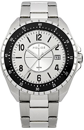 Police Herren-Armbanduhr Miami Analog Edelstahl Silber 13669JS/04M