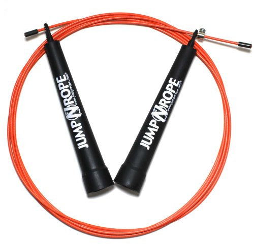 JumpNrope Speed Wire Jump Rope - #1 Best for Cross Training - Patented Technology - Fully Adjustable - Proudly Made in the USA (R1-Std-Orange)
