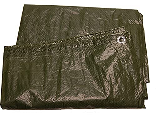 HOME It® Abdeckplane Grün 1,7 × 2,0 m – 3,4 m² – Leichte PE-Plane 50 g/m² – Mit Aluminiumösen & verstärktem Rand – Wind- & wasserabweisend