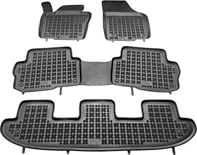 REZAW PLAST 200112 Fußmatten Set Gummimatten Vorne und Hinten Matten schwarz Kompatibel mit VW SHARAN 7N1, 7N2, SEAT Alhambra 710, 711
