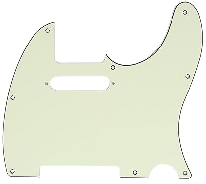 Musiclily 8 Löcher Tele Pickguard Gitarre Schlagbrett für Fender American/Mexican Standard Telecaster Modern Style E-Gitarre,3 lagig Mint Green