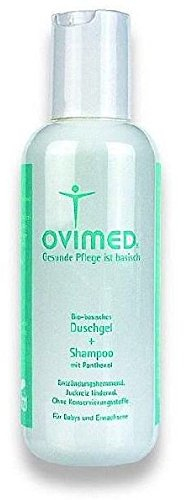 Ovimed Bio-basisches Duschgel und Shampoo mit Panthenol für Kopfhaut, Gesicht und Körper, 1 Liter, 1 Liter