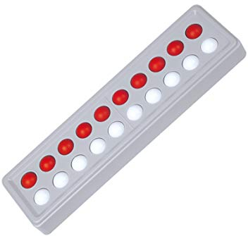SCHUBI Abaco 20: Modell A 10/10 Kugeln (rot/weiss) (SCHUBI Abaco 20: Der Zähl- und Rechenrahmen bis 20 mit dem genialen Dreh!)