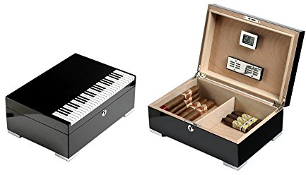 HUMIDOR PIANO LACCA SCHWARZ MIT LUBINSKI