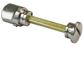 Amig - Muletilla para Manillas de Placa - Mod. 6Z - Ø21 x 90 mm - Cuadradillo de 6 mm - Condena con Sistema de Desbloqueo Exterior - Zamak Plateado Mate