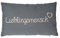 EuroDiscount Kissen Dekokissen für Couch, Sessel und Sofa Grau mit Lieblingsmensch Schriftzug 50 x 30 cm