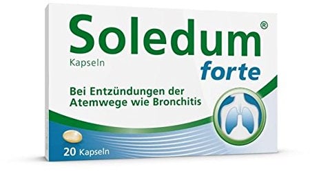 Soledum Kapseln forte | 3 x 20 Kapseln | Erkältungskapseln mit Cineol bei Entzündungen der Atemwege wie Bronchitis
