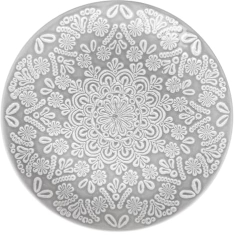 Secret de Gourmet - Lot de 6 Assiettes Plates Hacienda 27cm Gris