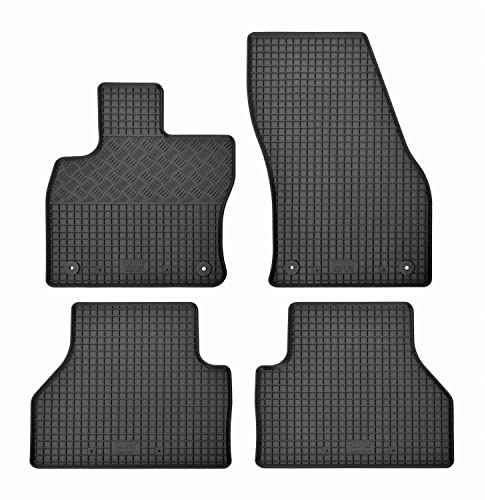 Fußmatten kompatibel mit Volkswagen Caddy 5 Sitze 2021- Gummi Auto 100% passgenaue Gummimatten Automatten Antirutsch Schwarz