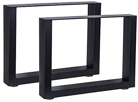Melko Lot de 2 pieds de table 64 x 40 cm - Avec protection de sol